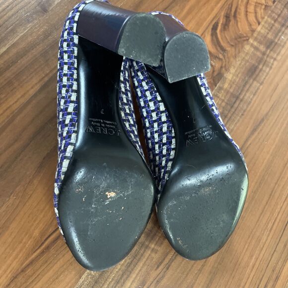 J. Crew Collection Etta Tweed Pumps Block Heels Size 7 - Picture 13 of 15